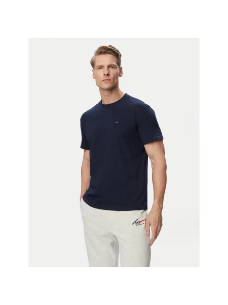 Tommy Jeans T-Shirt Σκούρο Regular Fit μπλε