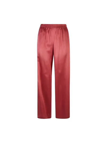 Jedwabne spodnie palazzo Eleventy czerwone