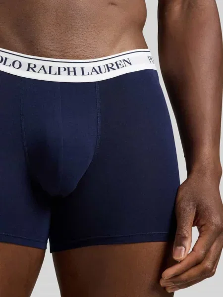 Obcisłe bokserki z mieszanki bawełny w zestawie 3 szt. Polo Ralph Lauren granatowe