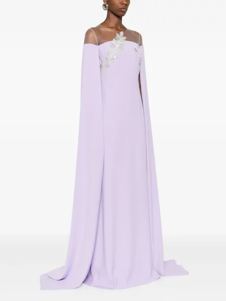 Rochie maxi Cristallini de costum violet