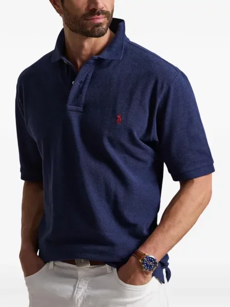 Șosete Polo Ralph Lauren cu model herringbone cu broderie plasă albastru
