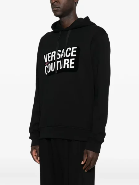 Hanorac cu glugă Versace Jeans Couture negru
