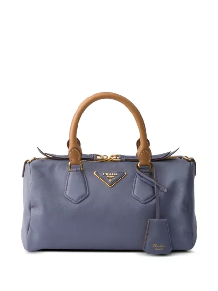 Top Prada din piele albastru
