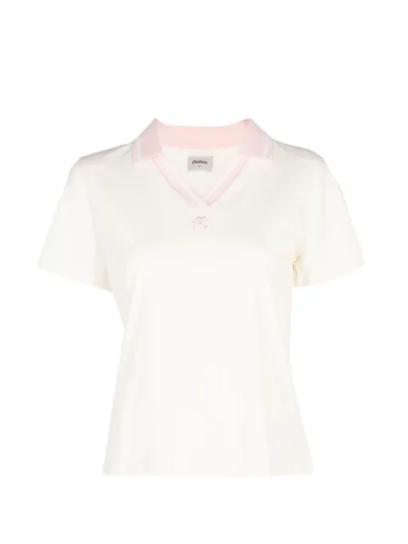 Gulerat golf tricou polo Malbon Golf alb