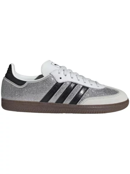Adidas Originals Tenisky Samba Og S Ozdobnými Kamínky / světle šedá / černá bílá