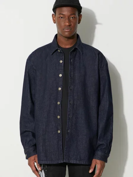 Jeans srajca mornarsko modra