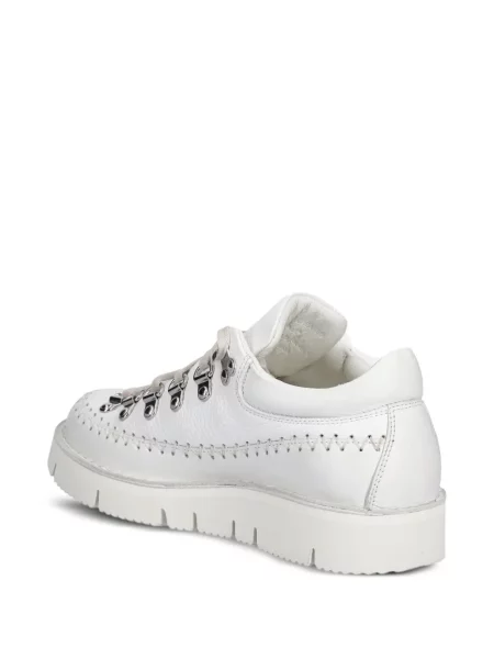 Кожени маратонки Fracap с връзки бяло