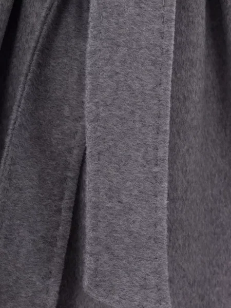 Gulerat cu centură palton Max Mara gri
