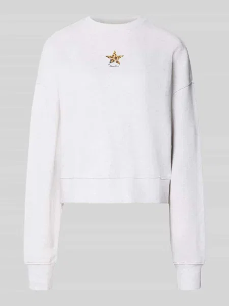 Bluza dresowa o kroju relaxed fit z czystej bawełny z nadrukiem logo Guess Jeans