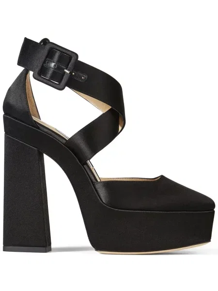 Pantofi cu toc Jimmy Choo cu platformă negru