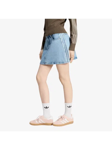 Fustă adidas Mid Rise Denim Skirt Light Denim 8
