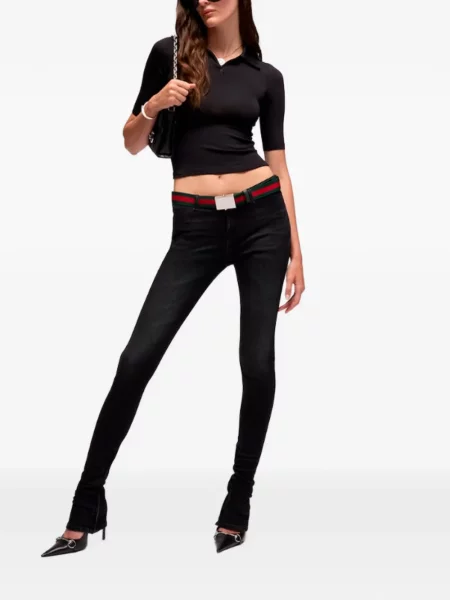 Scurt tricou polo Gucci negru
