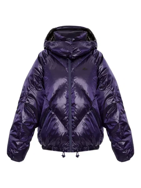 Geacă cu puf Lacoste cu glugă violet