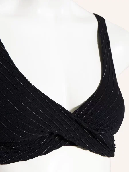 Watercult Góra Bikini Typu Bustier Afterlight Z Brokatową Nicią schwarz czarne