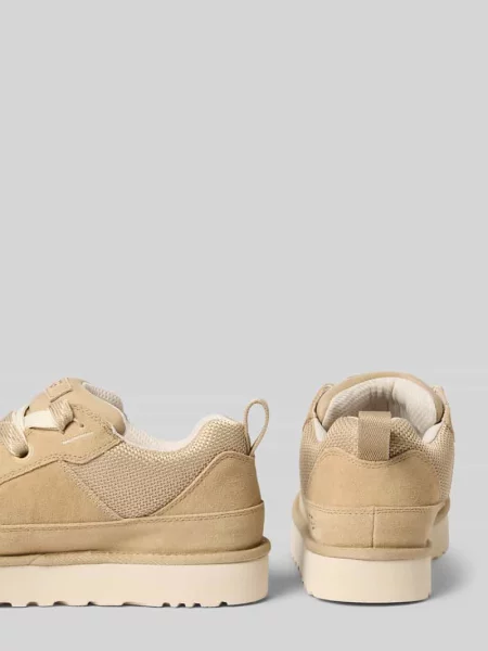 Sneakersy z mieszanka skóry i tkaniny model LOWMEL' Ugg beżowe