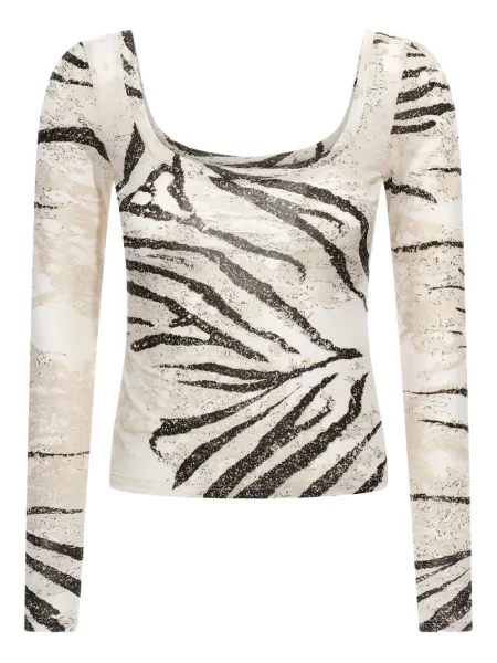 Koszulka Roberto Cavalli z nadrukiem w zebrę