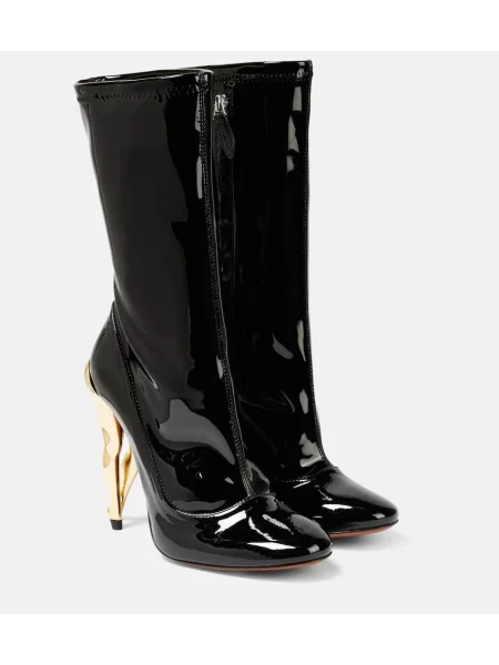 Cizme scurte Alaïa din piele negru