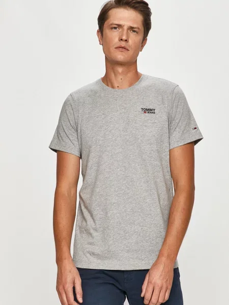 Tommy Jeans Тениска сиво