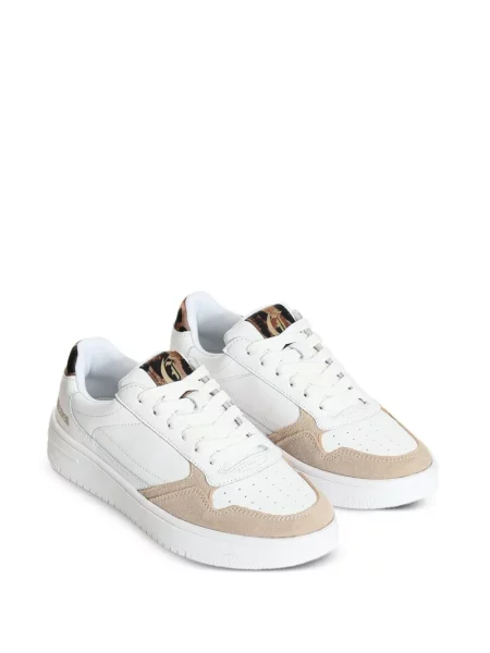 Sneakerși Just Cavalli cu autograf alb