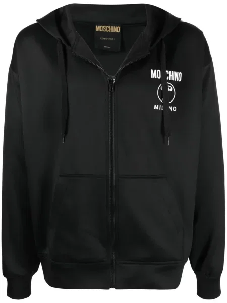 Hanorac cu glugă Moschino cu imagine negru