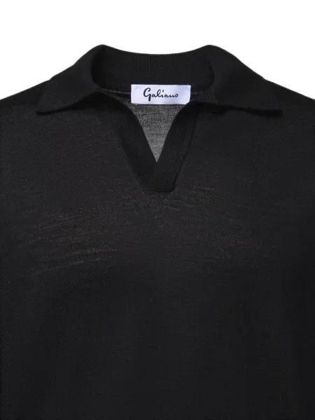 Gulerat tricou polo Galiano negru
