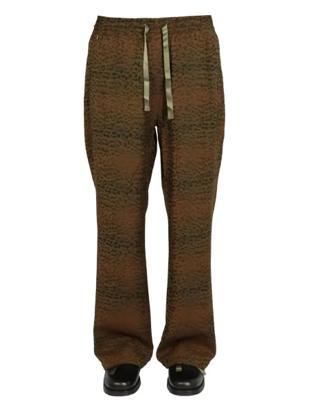 Pás kalhoty Needles s potiskem hnědé