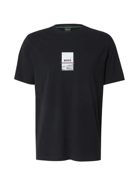 BOSS Tricou Photoprint negru