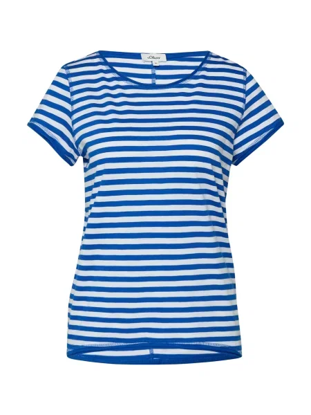 S.Oliver Tricou albastru alb