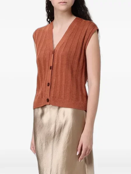 Vestă Max Mara de in portocaliu