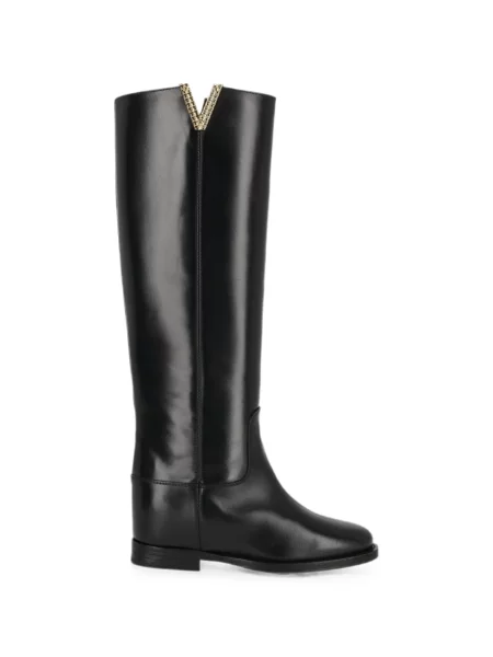 Botine Via Roma 15 din piele negru