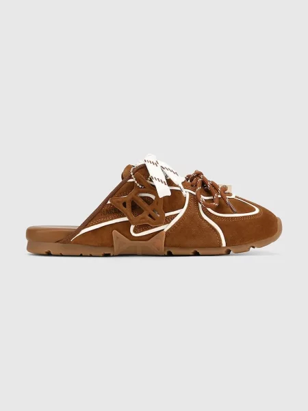 Papuci Naked Wolfe din piele maro