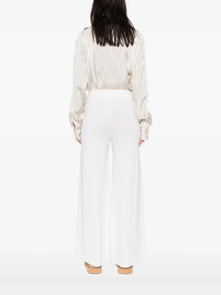 Pantaloni Ely Ely tricotate alb