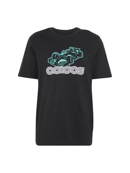 ADIDAS SPORTSWEAR Tehnička sportska majica MOTORSPORT GRAPHIC smaragdno zelena / crna bijela