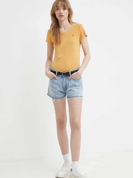 Футболка G-Star Raw коричневий