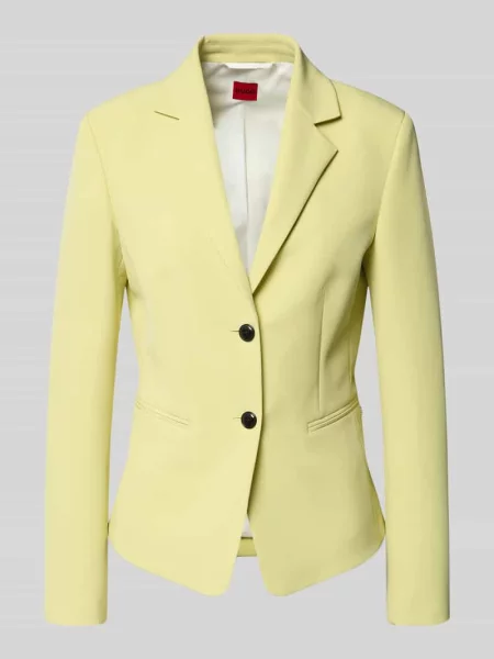 Krój slim fit krótki blezer z aplikacją z logo Model Hugo