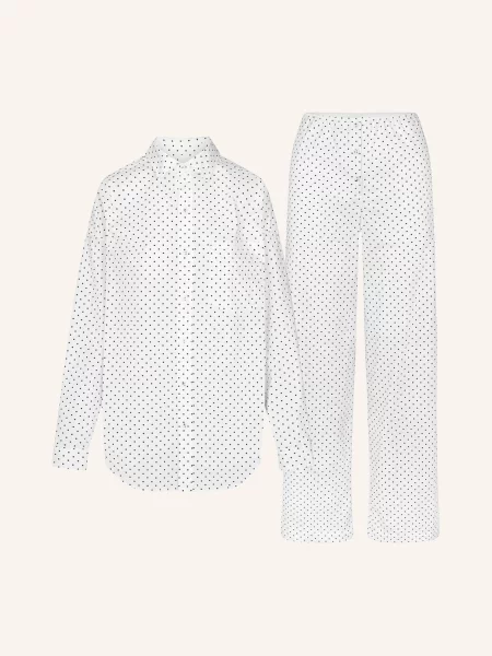 Skims Piżama Cotton Poplin schwarz