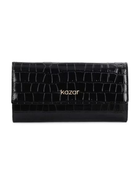 Portfel Kazar skórzany czarny