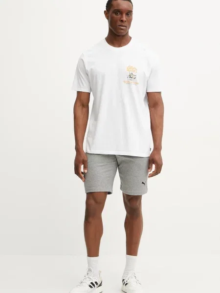 Меланжевые шорты Puma серые