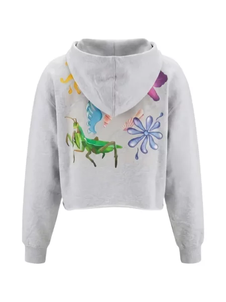 Hanorac cu glugă Off-white cu imagine alb