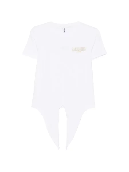 Tricou Moschino cu imagine cu legături alb
