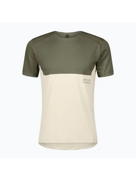 Мъжка тениска за бягане SCOTT Endurance Tech hay green/cotton white бяло