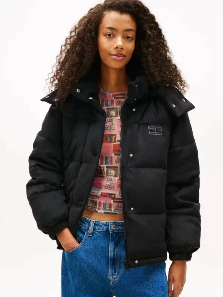 Tommy Jeans Geacă | Relaxed fit negru