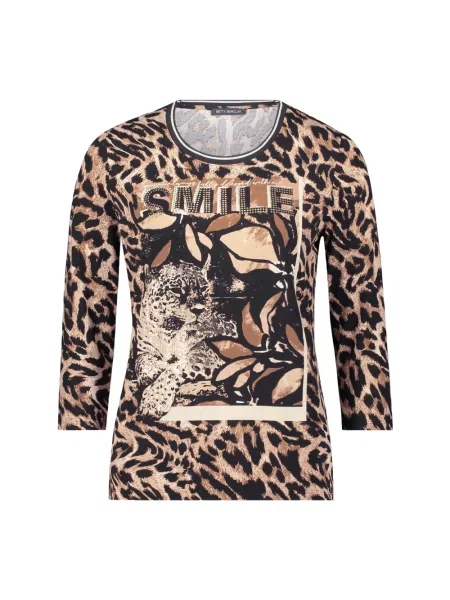 Wielobarwność top Betty Barclay z nadrukiem z nadrukiem zwierzęcym