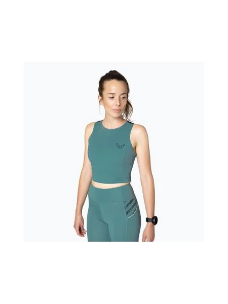 Футболка для бігу DYNAFIT Trail Crop Top atlantic