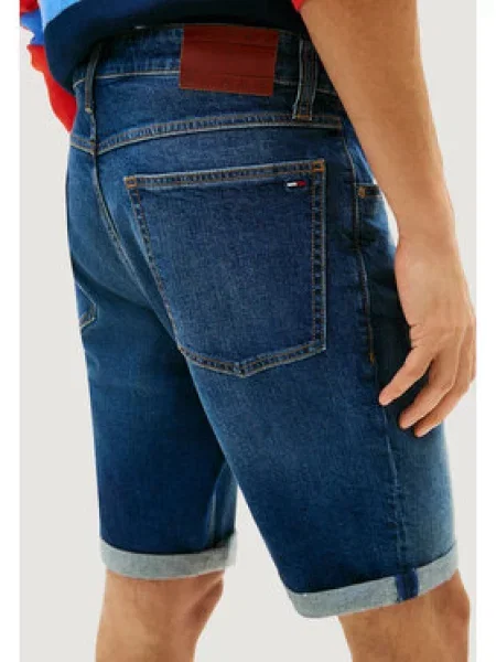 Tommy Jeans Džinsiniai šortai Bermuda Fit mėlyna