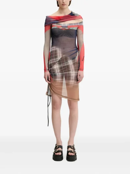 Sukienka Ottolinger z siateczką garniturowa niebieska