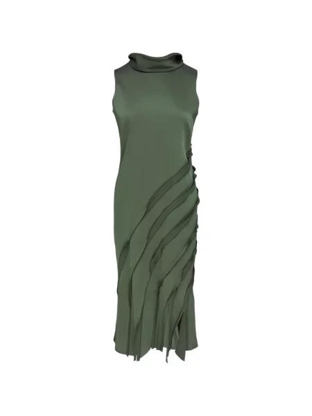 Rochie Club21 Collection cu volane verde