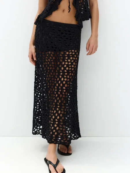 Pull&Bear Fustă negru