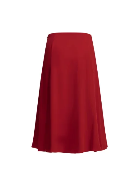 Lniana spódnica midi Valentino czerwona