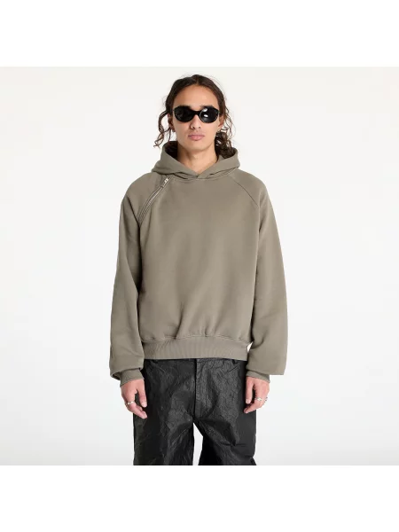 Hanorac HELIOT EMIL Sequence Zip Hoodie UNISEX Dusty Green L verde